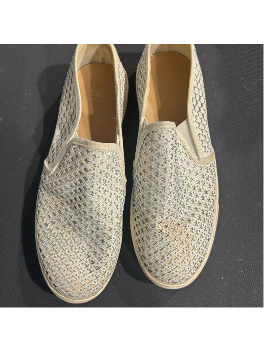 Material Girl. Woman’s Beige Slip-On Shoes